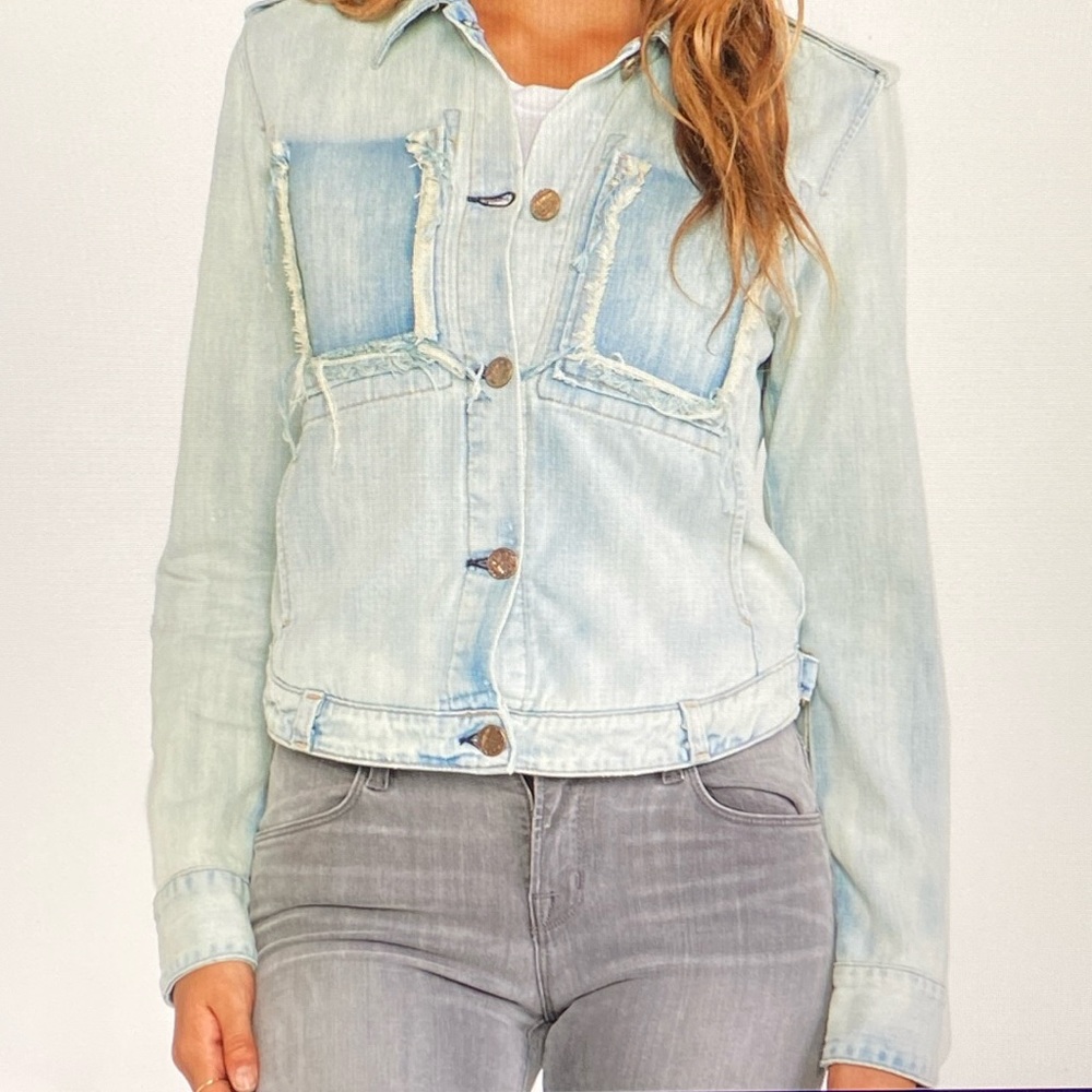 Revolve Light Denim Mc Guire Fray Pocket Jean Jacket Simall